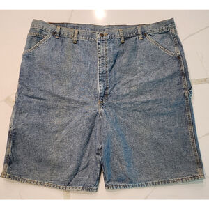 Wrangler Carpenter Denim Shorts Men's 48 Relaxed Fit Utility Workwear Jeans NWT